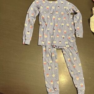 GAP Kids Pajama Set in Light Blue with Fun Print